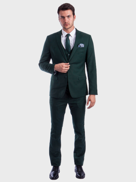 Green Ultra Slim Fit 3-Piece Prom Suit